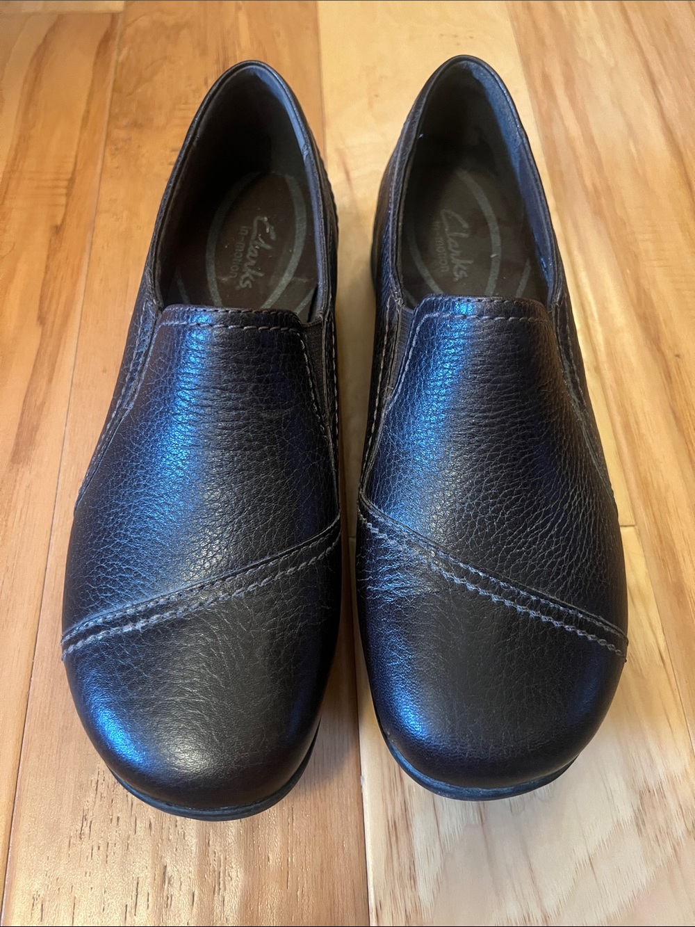 Clarks in-motion Brown Leather Loafers